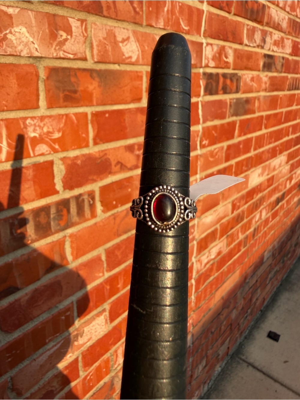 Garnet Cabochon Ring in Deep Red CC